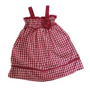 Pinky Gingham Rose Toddler Dress Size 24 Months